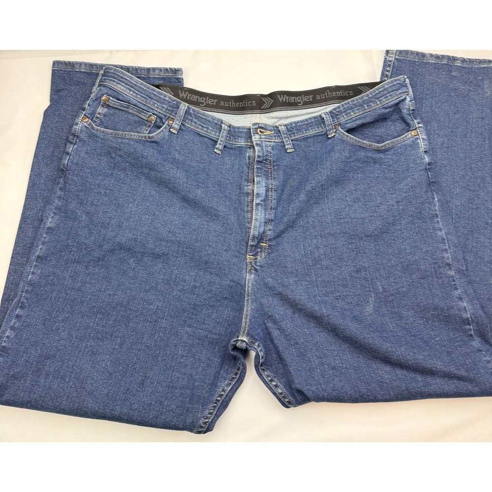 Wrangler Authentics Mens Regular Fit Stretch Jeans Blue 48x32 10ZM3CSSL
